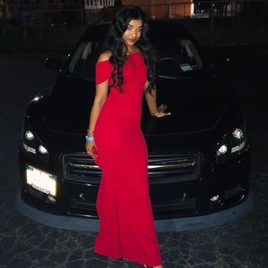 Red Long sexy bodycon dress